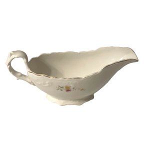 Antique Sevres Floral Pattern Decorative Handle Gravy Sauce Boat Circa 1830